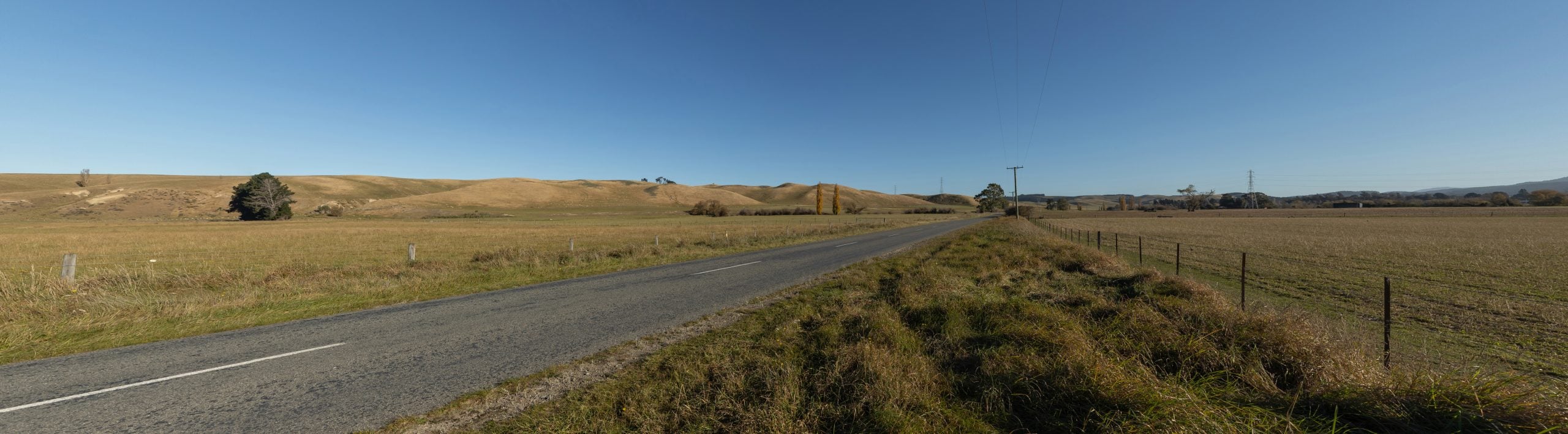 Transmission infrastructure in its surrounding landscape — before