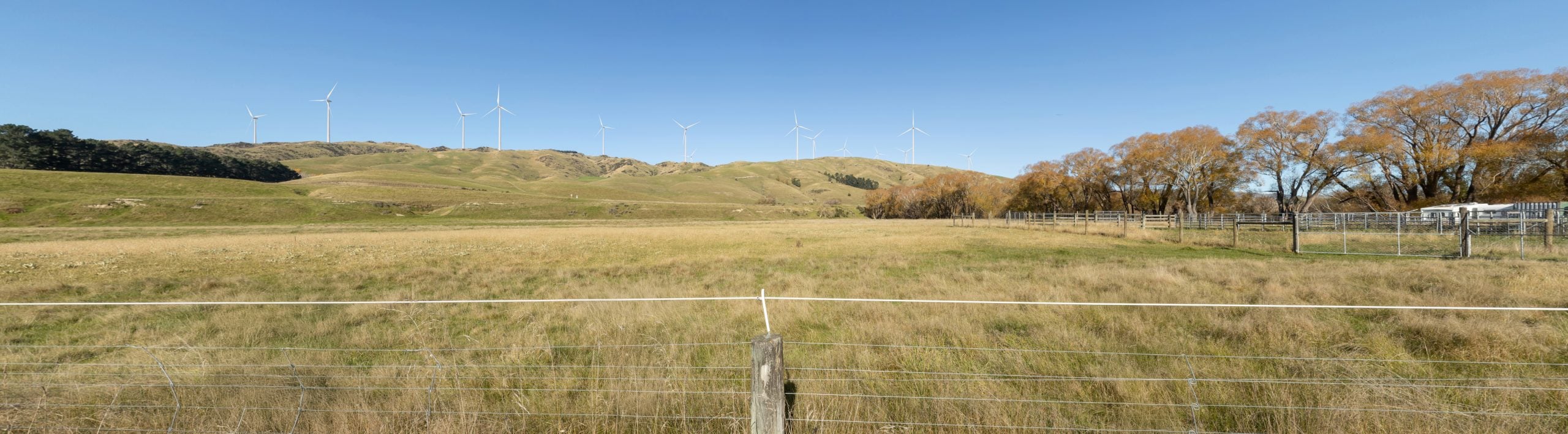 Wind farm in its surrounding landscape — after